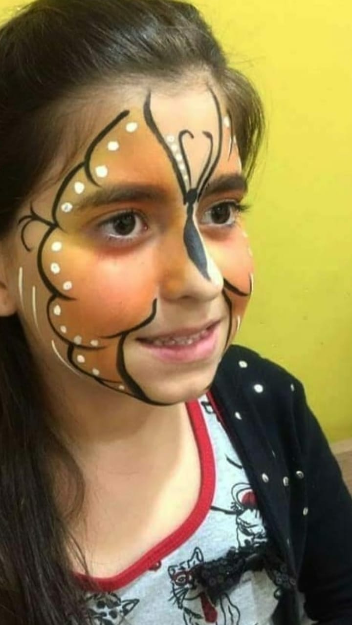 foto pintura facial borboleta