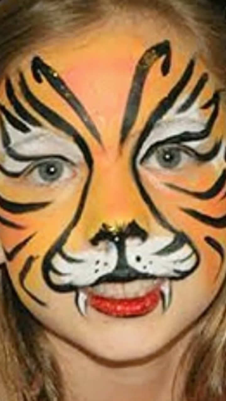 foto pintura facial tigresa
