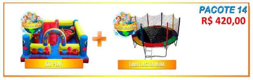Pacote 14 - Kid Play + Cama Elastica Média = R$420,00