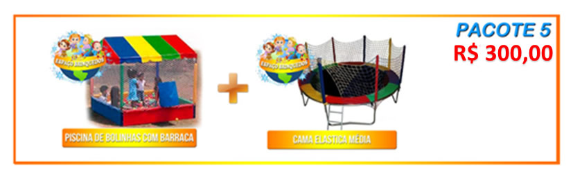 Pacote 5 - Cama Elástica Média + Piscina de Bolinhas com Barraca = R$300,00