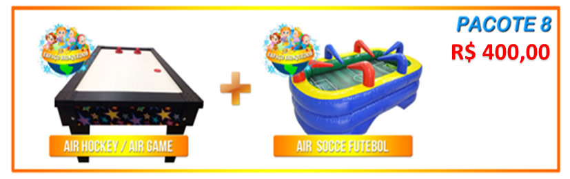 Pacote 8 - Air Hockey / Air Game + Air Soccer Futebol = R$400,00