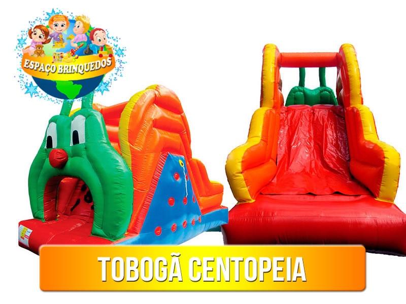 Tobogã Inflavel com aparencia de Centopéia